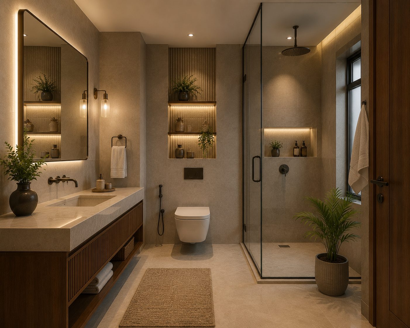 Indian Contemporary bathroom